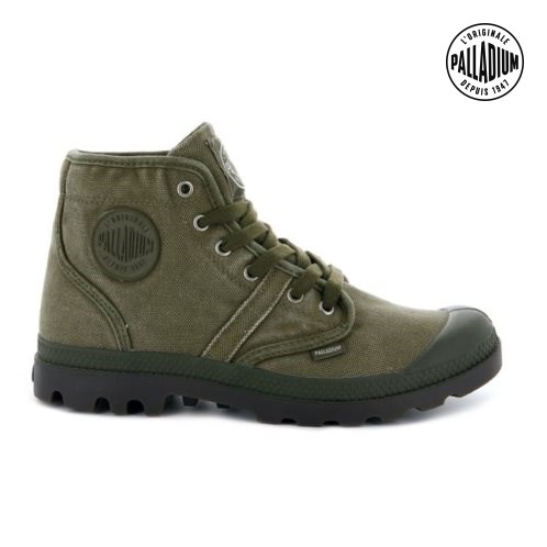 Bottes Palladium Pallabrousse Homme Vert Olive | FR VMI792Y